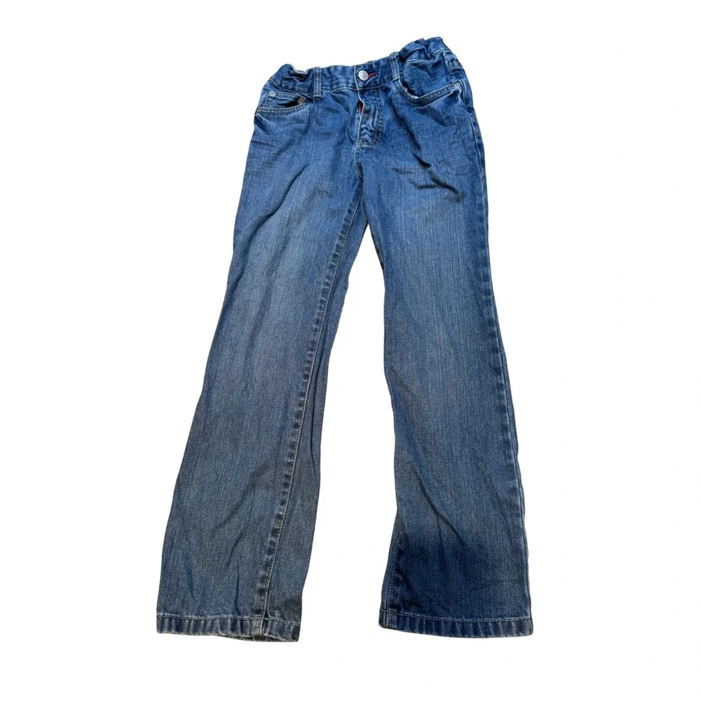 Mini Boden Kids Blue Straight Leg Adjustable Waist Denim‎ Jeans Size 10Y